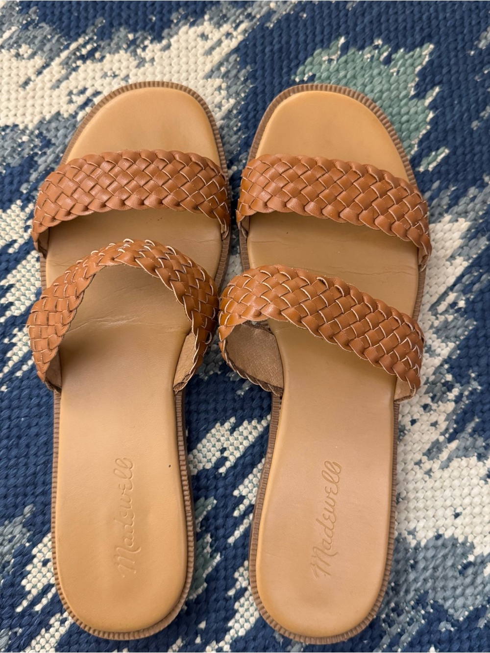 Madewell woven leather slide sandals
